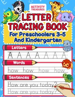 Letter Tracing Book For Preschoolers 3-5 And Kindergarten