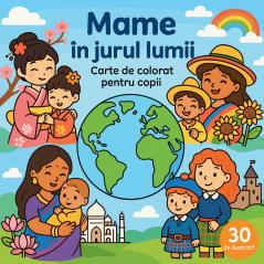 Mame în jurul lumii - Carte de colorat pentru copii