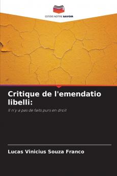 Critique de l'emendatio libelli