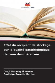 Effet du récipient de stockage sur la qualité bactériologique de l'eau déminéralisée