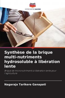 Synthèse de la brique multi-nutriments hydrosoluble à libération lente