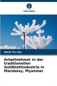Arbeitnehmer in der traditionellen Goldblattindustrie in Mandalay Myanmar