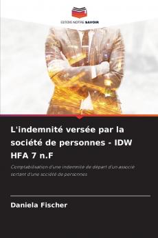 L'indemnité versée par la société de personnes - IDW HFA 7 n.F