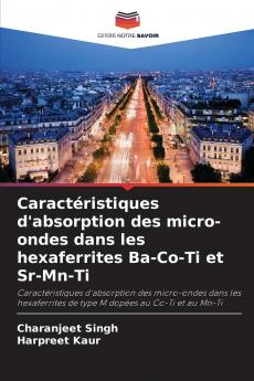 Caractéristiques d'absorption des micro-ondes dans les hexaferrites Ba-Co-Ti et Sr-Mn-Ti