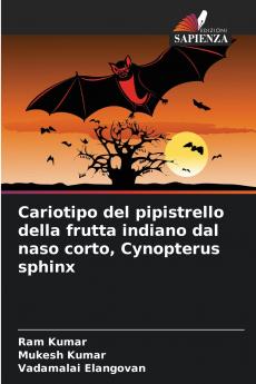Cariotipo del pipistrello della frutta indiano dal naso corto Cynopterus sphinx