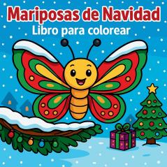 Mariposas de Navidad - Libro para colorear
