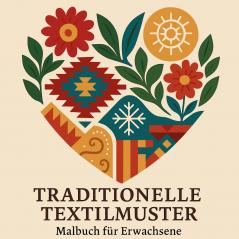 Traditionelle Textilmuster Malbuch für Erwachsene