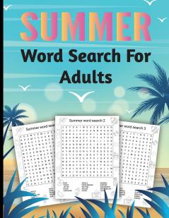Summer Word Search for Adults