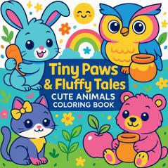 Tiny Paws & Fluffy Tales - Cute Animals Coloring Book