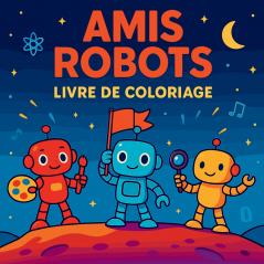 Amis Robots Livre de Coloriage