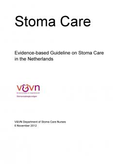 Evidence-based Guideline on Stoma Care in the Netherlands