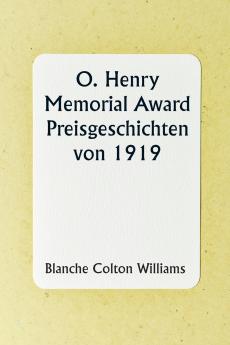 O. Henry Memorial Award Prize Stories of 1919