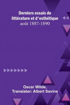 Derniers essais de littérature et d'esthétique