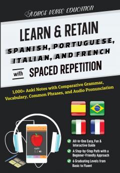 Learn & Retain Spanish Portuguese Italian and French with Spaced Repetition