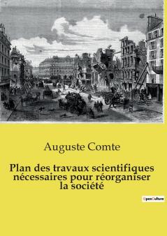 Plan des travaux scientifiques nécessaires pour réorganiser la société