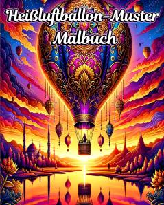 Heißluftballon-Muster Malbuch