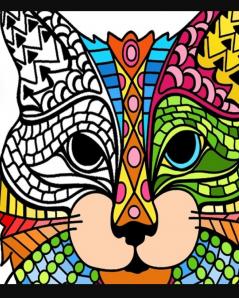 Cats with Mandalas - Adult Coloring Book