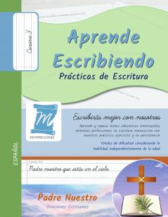 Practicas de Escritura - Oracion Padre Nuestro - Letra Cursiva Nivel 3