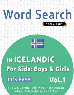 WORD SEARCH IN ICELANDIC FOR KIDS