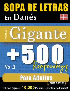 SOPA DE LETRAS EN DANÉS FORMATO GIGANTE