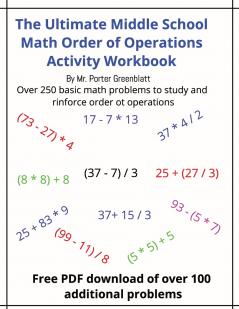 The Ultimate Middle School Math Order of Operations Workbook