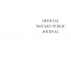 The official Notary public Journal
