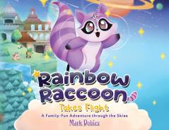 Rainbow Raccoon Takes Flight