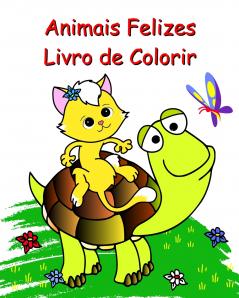 Animais Felizes Livro de Colorir
