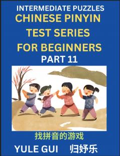 Intermediate Chinese Pinyin Test Series (Part 11) - Test Your Simplified Mandarin Chinese Character Reading Skills with Simple Puzzles HSK All Levels Beginners to Advanced Students of Mandarin Chinese
