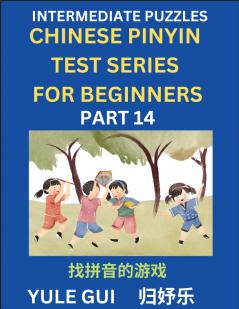 Intermediate Chinese Pinyin Test Series (Part 14) - Test Your Simplified Mandarin Chinese Character Reading Skills with Simple Puzzles HSK All Levels Beginners to Advanced Students of Mandarin Chinese