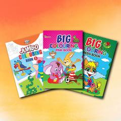 Big Creative Colouring Books Combo for Kids | 5 to 10 years | Best Gift to Children for Coloring and Painting (Set of 3 books)