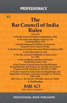 Bar Council of India Rules alongwith Scheme Acts & Notifications