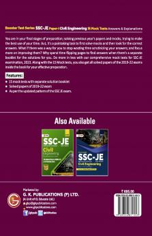 SSC 2023 Booster Test Series - JE Paper I: Civil Engineering- 15 Mock Tests