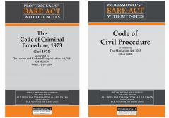 The Code Of Civil Procedure 1908 With The Code Of Criminal Procedure 1973 Combo Bare Acts 2022  by Professional