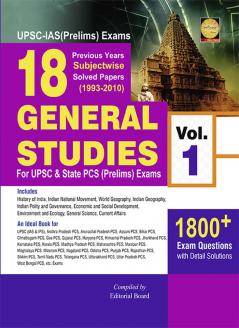 19 Years IAS Chapterwise  General Studies  Solved Papers Vol. I