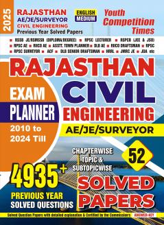 2024-25 Rajsthan JE/AE Civil Engineering Solved Papers and Practice Book 592 1195 E.
