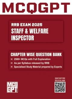 RRB Staff & Welfare Inspector Exam 2025 | 2500+ MCQ with Full Explanation