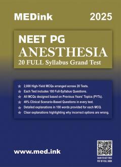 NEET PG Anesthesia 20 Grand Test 2025 Edition