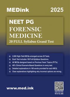 NEET PG Forensic Medicine 20 Grand Test 2025 Edition