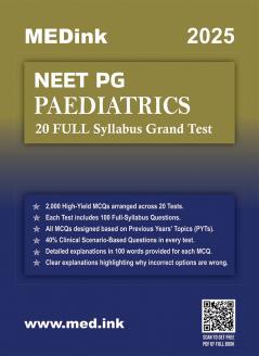 NEET PG Paediatrics 20 Grand Test 2025 Edition