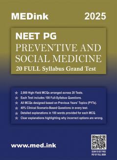 NEET PG Preventive and Social Medicine 20 Grand Test 2025 Edition