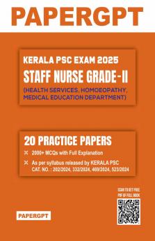 KPSC Staff Nurse (Grade-II) Exam 2025 | 20 Practice Sets | 2000+ MCQ with Full Explanation
