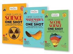 COMBO- Educart CBSE Class 10 One Shot Question Bank 2025-26 Science Mathematics and Social Science (for 2026 exam) 3 Book Bundle