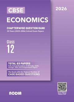 NODIA CBSE Economics Class 12 Question Bank 20 Years PYQ for 2026 Exam | Chapterwise Question Bank on New Syllabus (Including 2025 Exam Paper with Explanation)