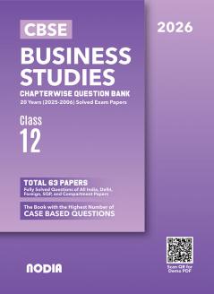 NODIA CBSE Business Studies Class 12 Question Bank 20 Years PYQB for 2026 Exam