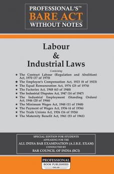 PROFESSIONAL'S Companies Act 2013 (18 of 2013) as amended by The Mediation Act2023(32 of 2023) & Labour & Industrial Laws (Containing 9 Acts) Bare Acts without Notes for All India Bar Exams AIBE