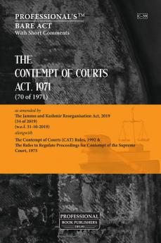 Contempt of Courts Act 1971 alongwith Contempt of Courts (CAT) Rules 1992