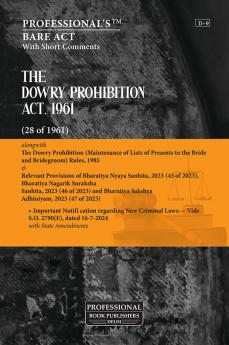 Dowry Prohibition Act 1961 alongwith Dowry Prohibition (Maintenance of Lists of Presents to the Bride and Bridegroom) Rules 1985