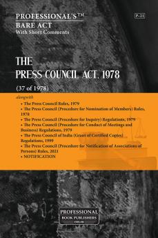 Press Council Act 1978 alongwith Press Council Rules 1979
