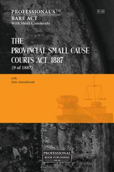 Provincial Small Cause Courts Act 1887 with State Amendments